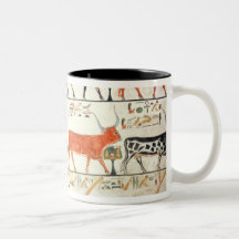 The seven celestial cows and the sacred bull coffee mugs