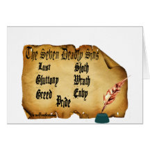 The Seven Deadly Sins Greeting Cards