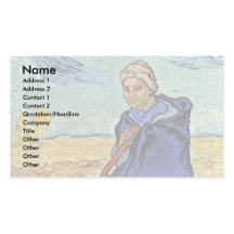 The Shepherdess By Vincent Van Gogh Business Card Templates