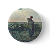The Shepherdessdeutsch: Shepherdess By Millet  (Be Pins