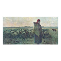The Shepherdessdeutsch: Shepherdess By Millet  (Be Photo Card Template