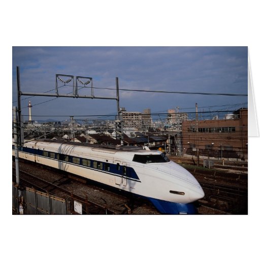 The Shinkansen or Bullet Train, Kyoto, Japan Greeting Cards