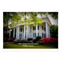 THE SHORTER MANSION - EUFAULA, ALABAMA POSTCARD