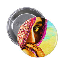 The Shy Girl Pinback Buttons