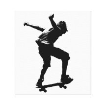 The Skateboarder Stretched Canvas Print