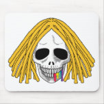 The Skull Smiley Dreadlocks Blonde Rainbow mousepads