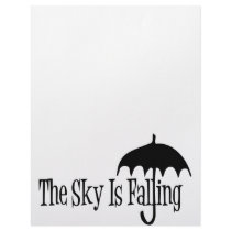 The Sky Is Falling Umbrella Black & White Letterhead Design
