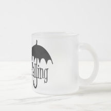 The Sky Is Falling Umbrella Black & White Mugs