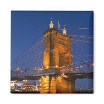 The skyline of Cincinnati, Ohio, USA at dusk Magnets