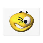 The smiley face store bring you a winking smiley postcards