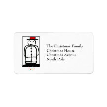 The Snowman Address Label