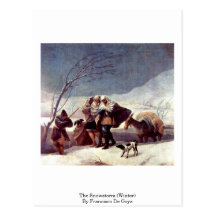 The Snowstorm (Winter). By Francisco De Goya Post Cards