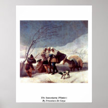 The Snowstorm (Winter). By Francisco De Goya Posters