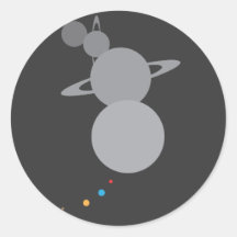 The Solar System Round Stickers