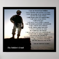 "The Soldier's Creed" Military Posters