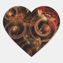 The Sound of Music Abstract Art Heart Sticker