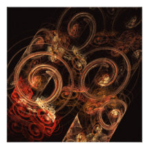 The Sound of Music Abstract Art Invitation