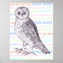 The Sounds Owls Make! "Owl Calls" - Unique Poster