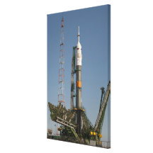 The Soyuz rocket shortly after arrival Canvas Print