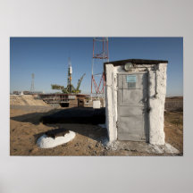 The Soyuz rocket shortly after arrival Posters