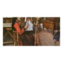 The Spinner By Leibl Wilhelm (Best Quality) Personalized Photo Card