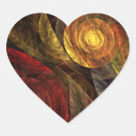 The Spiral of Life Abstract Art Heart Sticker