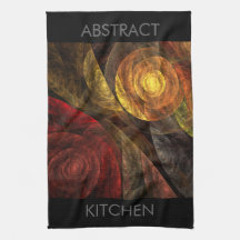 The Spiral of Life Abstract Art Kitchen Towel