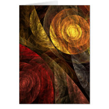 The Spiral of Life Abstract Art Note Card