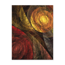 The Spiral of Life Abstract Art Postcard
