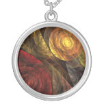 The Spiral of Life Abstract Silver Necklace