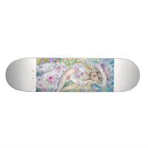 The spirit of a dead person of the flower garden. skate board decks