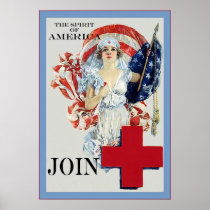 The Spirit of America ~ Vintage Nurse Poster