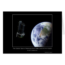 The Spitzer Space Telescope soon after Launch from Cards