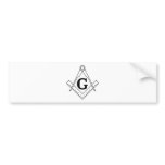 The Square and Compasses Freemasonry Symbol Bumper Stickers