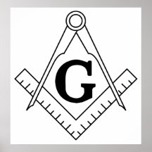 The Square and Compasses Freemasonry Symbol Print