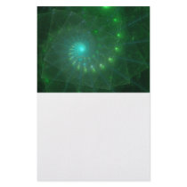 "The Square Green Worm" Fractal Art Customized Stationery