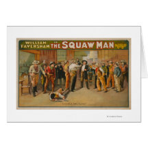 The Squaw Man Western Drama Theatre Poster Greeting Card