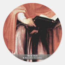 The St. Mark By Beccafumi Domenico Round Stickers