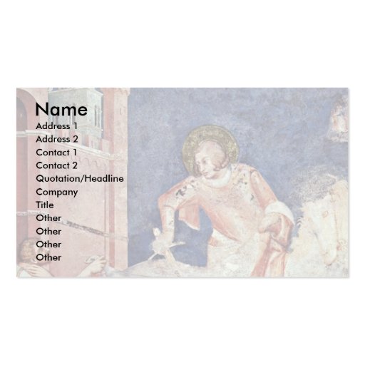 The St. Martin Dividing His Cloak By Martini Simon Business Cards