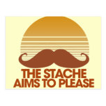 The Stache Aims to Please Postcard