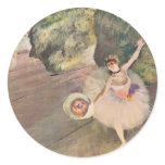The Star of the Ballet by Edgar Degas Round Stickers