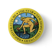 The Star Round Button with Text