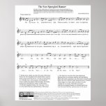 The Star Spangled Banner Song Sheet Print