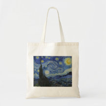 The Starry Night - Van Gogh (1888) Tote Bags
