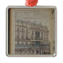 The start of the Paris-Brest bicycle race Christmas Ornaments