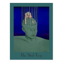 "The Steel Trap" Surreal Fantasy Art Postcard
