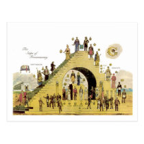 THE STEPS OF FREEMASONRY postcards