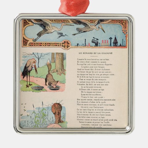 The Stork and the Fox from the Fables Ornament