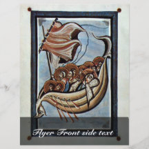 The Storm At Sea By Meister Des Hitda-Evangeliars Full Color Flyer