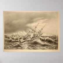 The Storm-Tossed Ship Print